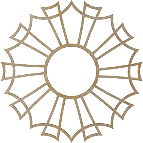 Image of Ekena Millwork 22 inchOD x 7 3 /4 inchID x 1 /4 inchT Augustus Wood Fretwork Pierced Ceiling Medallion, Hickory