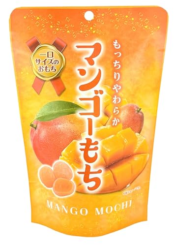 Mochi Mango Traditional Japanese Rice Cakes, 130g, Soft Chewy Wagashi Food Sweets