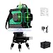 Produktbild 3D Kreuzlinienlase Grün - Laser Level Laserlinie Kreuzlinienlaser 3 x 360 Grüner Laserpegel Selbstausgleichende Strahl 3D 12 Linien IP 54 Staub Wasserschutz Linienlaser Vertikale und Horizontale Linie