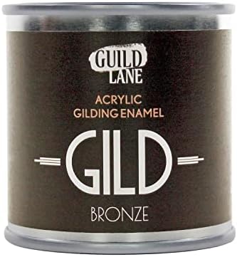 Guild Lane - GILD Acrylic Gilding Enamel Paint - Liquid Gold - Furniture, Metal, Glass, Wood, Plastic, Ceramics & More - Water-Based Metallic Paint - 125ml Tin