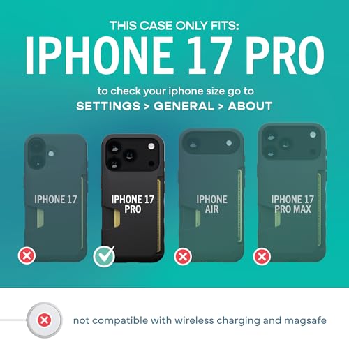 Image of Smartish iPhone 17 Pro Wallet Case - Wallet Slayer Vol. 1 [Slim + Protective] Credit Card Holder - Drop Tested Hidden Credit Card Slot Cover for Apple iPhone 17 Pro - So Jaded