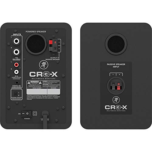 Mackie Cr3-X Series 3" Studio Monitors (Pair) With 2X Small Isolation Pad & 3' Rean Stereo Breakout Cable Bundle #TOP4