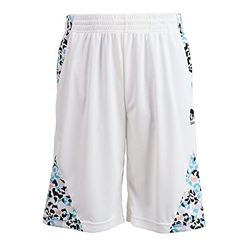 エゴザル（EGOZARU） バスパン バスケットボールウェア LEOPARD TRIANGLE SWITCHING ショーツ EZHP-2101-025 （ホワイト/Ｌ/Men's）