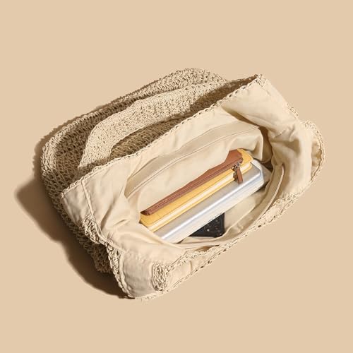 Bolso Hobo de paja para mujer estilo vintage miniatura 6