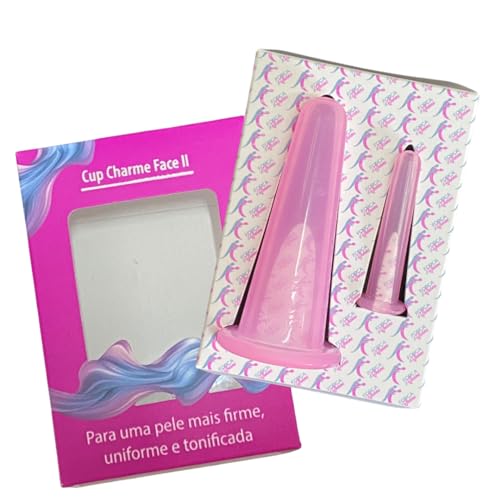 Cup Charme Therapy II - Ventosas Rosto, Força e Charme, Rosa, pacote de 2
