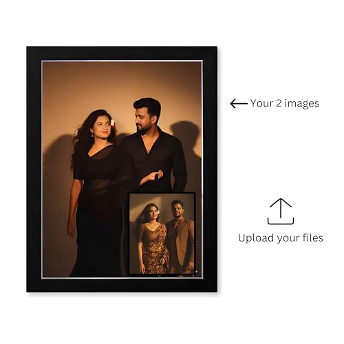 Image of Personalized Photo Frame 8x12 Inch | Custom Collage Photo Frame Gift for Birthday, Anniversary, Couple, Friends | Acrylic Sheet with MDF Back | Wall Decor Memory Frame (D-7)