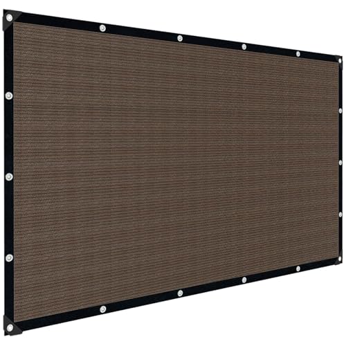 IMSGVIFO Sun Shade Cloth with Grommets,90% UV Protection Shade Fabric,Pergola Shade Cover Canopy Fence Privacy Screen Balcony,Brown Sunshades for Patio Pergola Garden Backyard Outdoor,Mocha-12x20FT