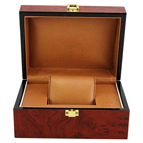 Losa Luxury Wine Red Wooden Jewelry Watch Storage Display Box Showcase Mens Gift