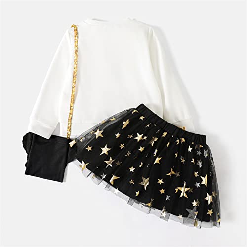 L.o.l. Surprise! Kids Toddler Baby Girl Skirt Set Long Sleeve Print Pullover Tee And Mesh Skirt With Bag Little Girls Outfits #TOP1