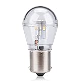 Waterproof Ba15s Bayonet Base 16 SMD 3528 LED Bulb Warm White 12 Volt AC/Dc