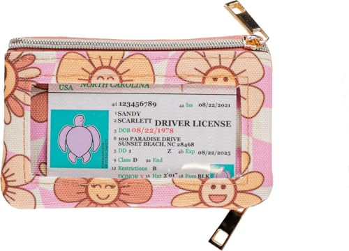 Simply Southern Printed Groovy Flower Zip Wallets