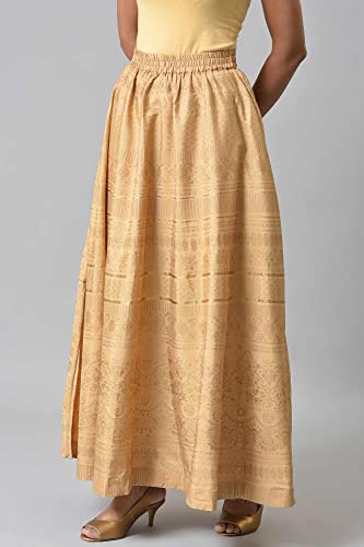 Image of Aurelia Women Polyester Printed Strechable Maxi Skirt | Ankle Length Skirt