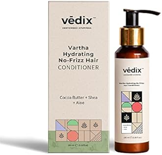 Vedix Conditioner, Ayurvedic Vartha Hydrating No-Frizz Hair Conditioner With Rice Water + Fenugreek + Mango Butterfor Frizz-Free Hair - 100 ml