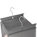 MAX Houser 5 Shelf Hanging Closet Organizer,Space Saver, Closet Hanging Shelves with (4) Side Pockets,Foldable,Light Grey