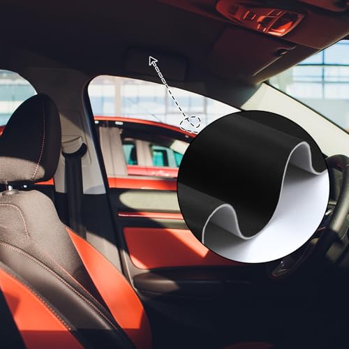 Pangda Suede Headliner Fabric 80 x 60'' with 1/9" Foam Backing Car Roof Headliner Fabric Suede Material Rubber Seam Roller Utility Knife for DIY Automotive RV Boat Ceiling Interior Repair(Black) by Pangda - Image 5