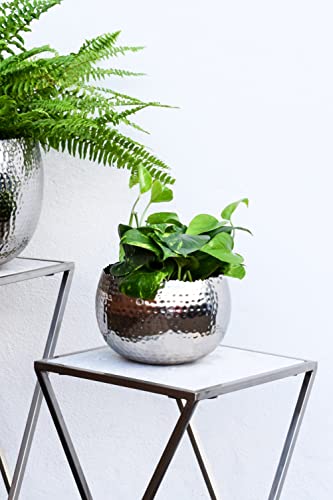 Maceta Ivyline de hierro acero negro de 19cm para interiorismo 4