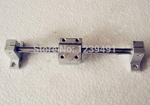 Ochoos 2pcs 10mm - 600mm + 4pcs SCS10UU Linear Block + 4pcs SK10 Shaft Support
