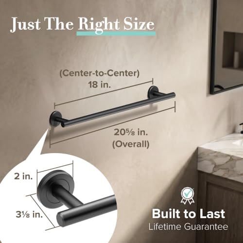 Image of Gatco 4241MX Latitude II, 18 inch Towel Bar, Matte Black