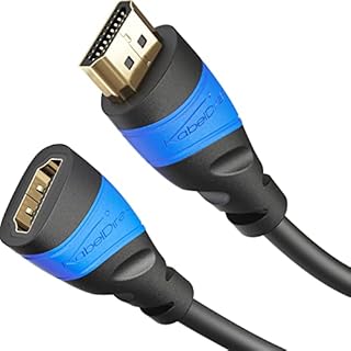 HDMI Extension cable with special A.I.S. shielding  1m (4K@60Hz for stunning Ultra HD, HDMI Extender for PS4/PS5/Xbox, compatible with HDMI 2.0/1.4, ARC, Highspeed with Ethernet)  by cableDirect