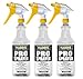 Harris Professional Spray Bottle 32oz (3-Pack), All-Purpose with Clear Finish, Pressurized Sprayer, Adjustable Nozzle and Measurements
