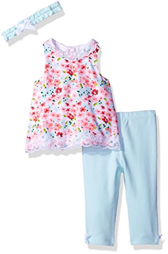 Little Me Baby Girls' 3 Piece Woven Tunic Set with Headband