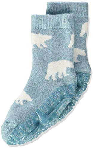 FLI Baby Boys' Soft Egg Bear Socks, TURKIS MEL., 18 EU, TURKIS MEL., 18
