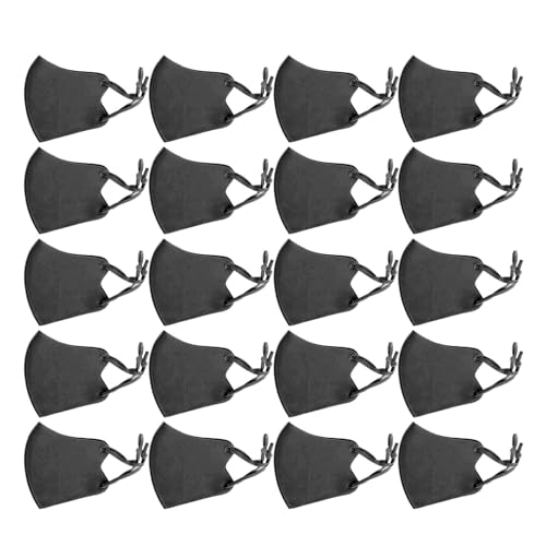 TOPINCN Máscara de Polvo de 20pcs, Máscara Facial Lavable, Caras Reutilizables Respirador, Caras Transpirables Cubierta con Estructura 3D para Hombres en el Lugar de Trabajo de Trabajo (BLACK)