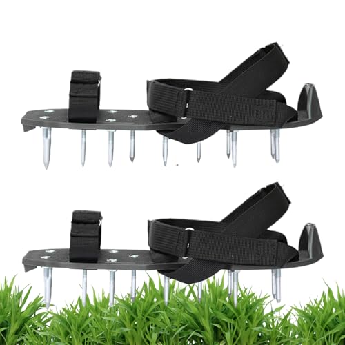 Zapatos de aireación de césped | Herramienta de jardinería duradera para trabajos pesados | Picos de aireación de césped - Para jardín, parque, patio, granja, arquitectura