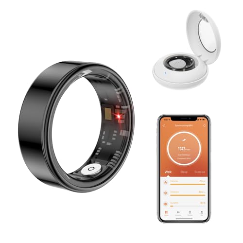 Smart Ring Herren und Damen, Smartring Fitness Tracker mit Ladeetui, IP68 Wasserdicht, Herzfrequenz Blutsauerstoff Schlaf Sport Schwarz (10#) Smart Ring Herren und Damen, Smartring Fitness Tracker mit Ladeetui, IP68 Wasserdicht, Herzfrequenz Blutsauerstoff Schlaf Sport Schwarz (10#)