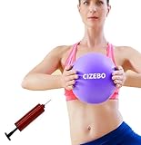CIZEBO 8 inch Exercise Ball, Easy to Inflate Pilates Ball Core Ball Physical Therapy Ball with Needle Pump, Small Yoga Barre Ball for Home & Class Workout Fitness PT, Purple