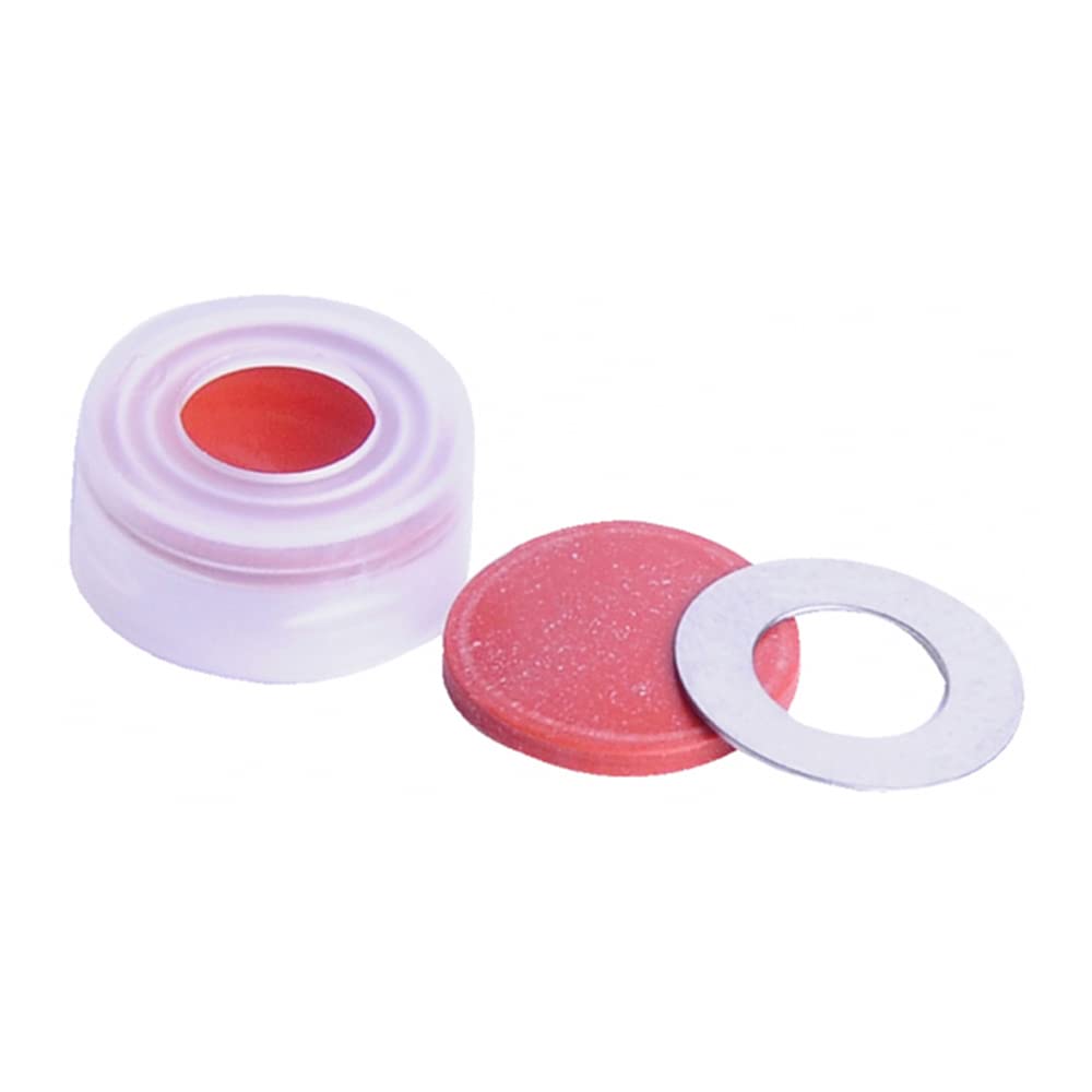 11-0052KT Snap-Tin Cap with FEP/Butyl Septa, Black, 11 mm Cap Size (Pack of 100)