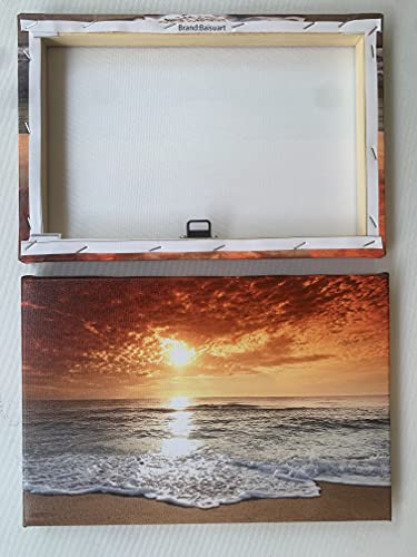 Baisuart-S0150 Canvas Prints Wall Art Sunset Ocean Beach Pictures Photo Paintings For Living Room Bedroom Home Decorations Modern Stretched And Framed Seascape Waves Landscape Giclee Artwork #TOP6