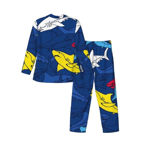 Men'S Pajama Set 2 Piece Loungewear Pjs, Long Sleeve With Pajama Pants-Colored Hearts2