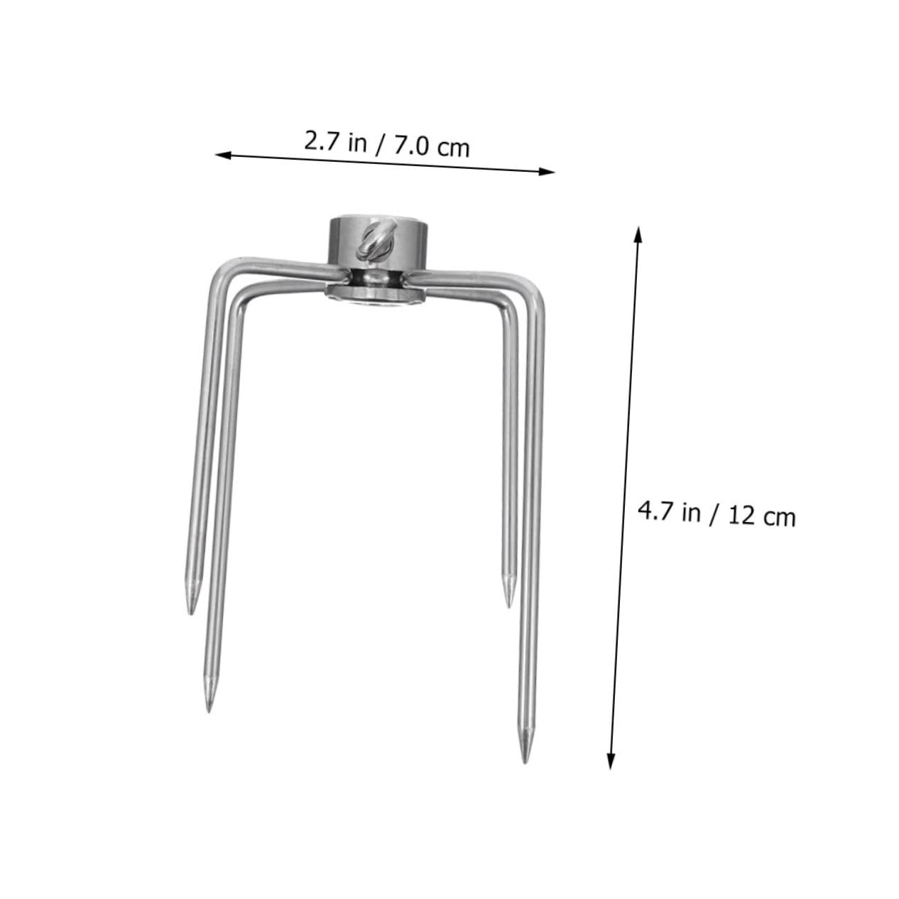 VANZACK Rotisserie Meat Forks Set of 2 Grill Accessories for Chicken Rotation Stainless Steel Meat Forks for Cooking
