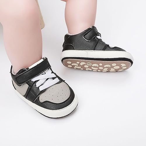 Image of Clowora Unsex Baby Shoes Boys Girls Infant Sneakers Non-Slip Soft Rubber Sole Toddler Crib First Walker Lightweight Shoes