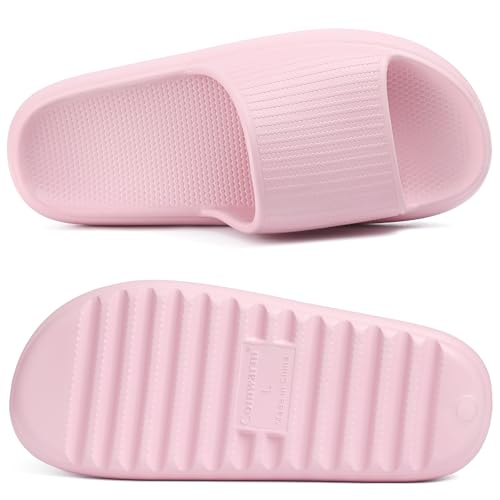 Image of Comwarm Cloud Slide Sandals for Women Men Ultra Comfort Recovery Pillow Slippers Soft Summer Beach Shoes with Low Arch Support