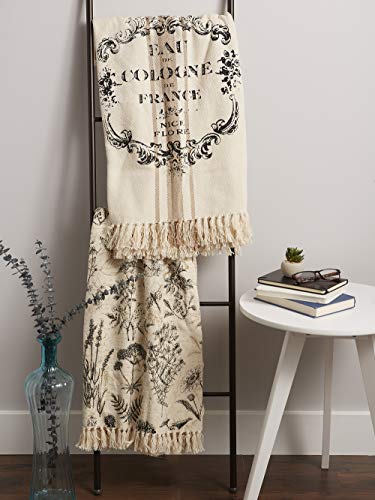 Dii French Country Printed Woven Throw, 50X60, Botanical #TOP5