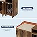 31.5 Inch Modern Litter Box Enclosure Cabinet,Wooden Concealed Litter Box with Vent Door/Side Storage/Drawers and Shelves/Versatile Cat Furniture for Small Items/Top Guard,for All Kinds of Cats