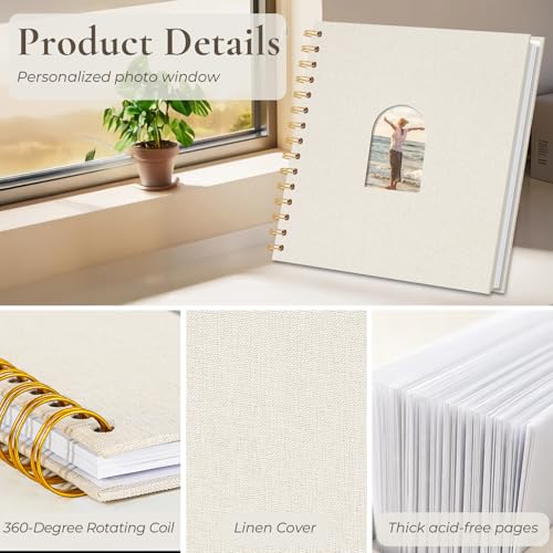 Vienrose Scrapbook Album,40 Pages,10x10 Inch,Beige by Vienrose - Image 5