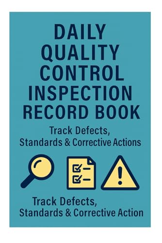 Daily Quality Control Inspection Record Book – Track Defects, Standards & Corrective Actions