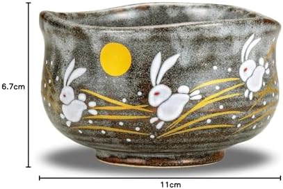 Japanese Matcha Bowl Rabbit KUTANI YAKI(ware)
