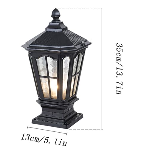 Farolas de aluminio de alta calidad y cristal para iluminar columnas de jardín 4