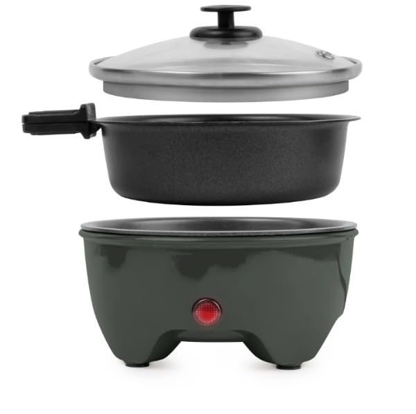 5-inch Electric Noodle Cooker & Skillet Hot Pot, Blackberry, 1.25 Lb