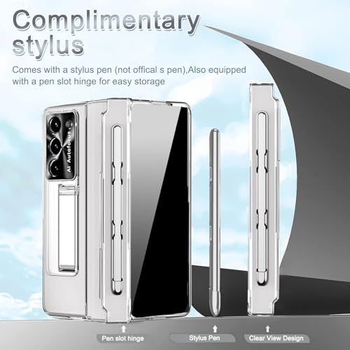 Coque Samsung Z Fold 7 transparente avec stylet et protège-charnière NINKI - 3