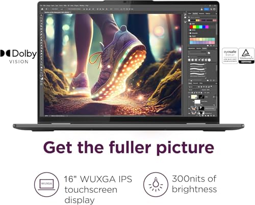 Image of Lenovo Yoga 7i 2-in-1 Business Laptop (16 inch FHD+ Touchscreen, Intel Ultra 7 155U (Beat i7-1355U), 16GB DDR5 RAM, 1TB SSD), Backlit, Fingerprint, 1080p IR Webcam, 2x Thunderbolt 4, Win 11 Home, AI PC