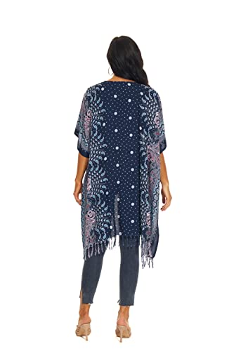 Beautybatik Women Hippie Gypsy Boho Printed Kimono Cardigan Shawl Wrap Swimsuit Cover Up Jacket One Size4
