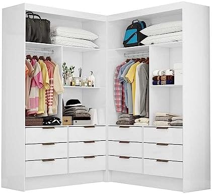 Closet Casal Duplo Sevilha Premium com 12 Gavetas Carioca Móveis