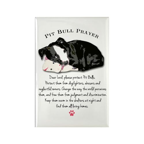 CafePress Pit Bull Prayer Magnets Rectangle Magnet, 3