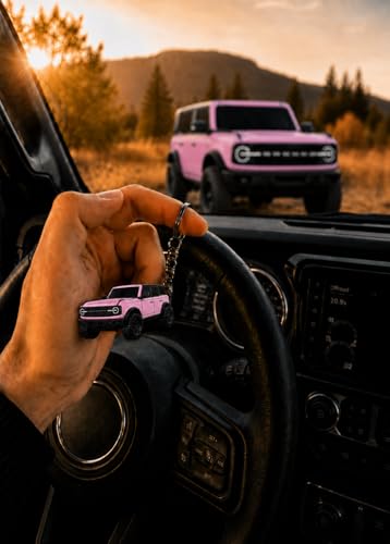 Image of Bronco Keychain Accessories 4 door key chain Fob Cover Cool Mods compatible with Ford Bronco 2022 2023 2024