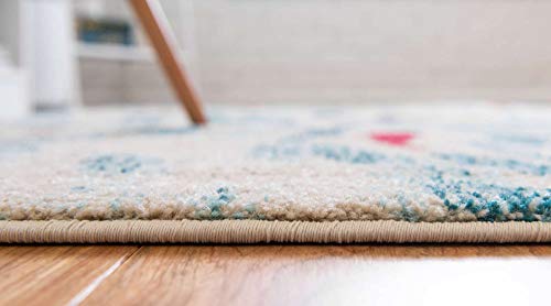 Tapete beige con motivos marinos Unique Loom Positano 3'3" x 5'3" miniatura 4
